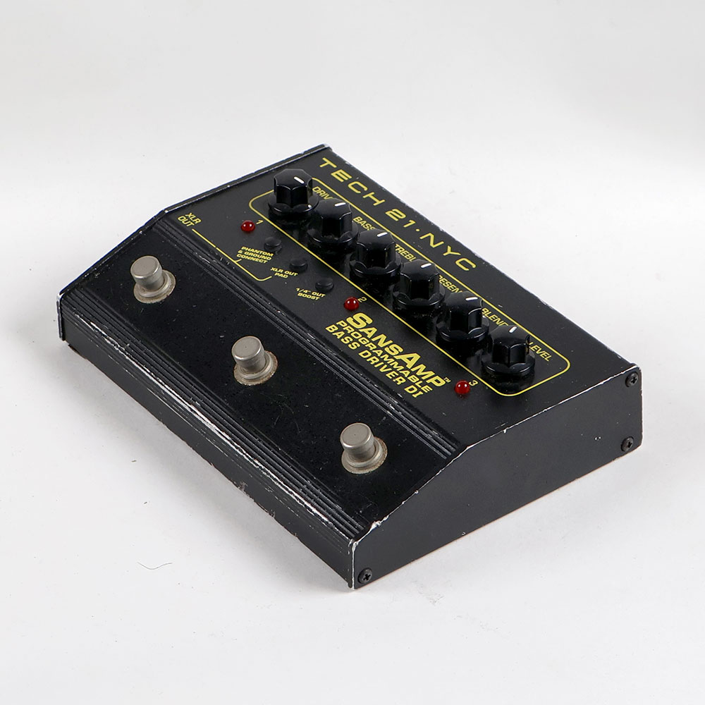 【中古】 ベース用プリアンプ TECH21 SansAmp PBDR PROGRAMMABLE BASS DRIVER DI ベース用プリアンプ エフェクター 全体