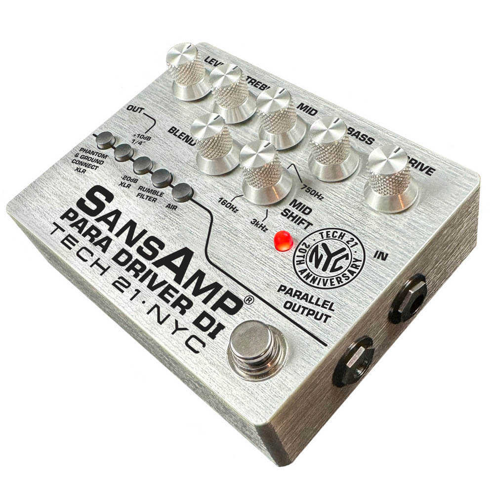 TECH21 テック21 20th Anniversary Limited Edition PARA DRIVER DI ダイレクトボックス プリアンプ 右斜めアングル画像