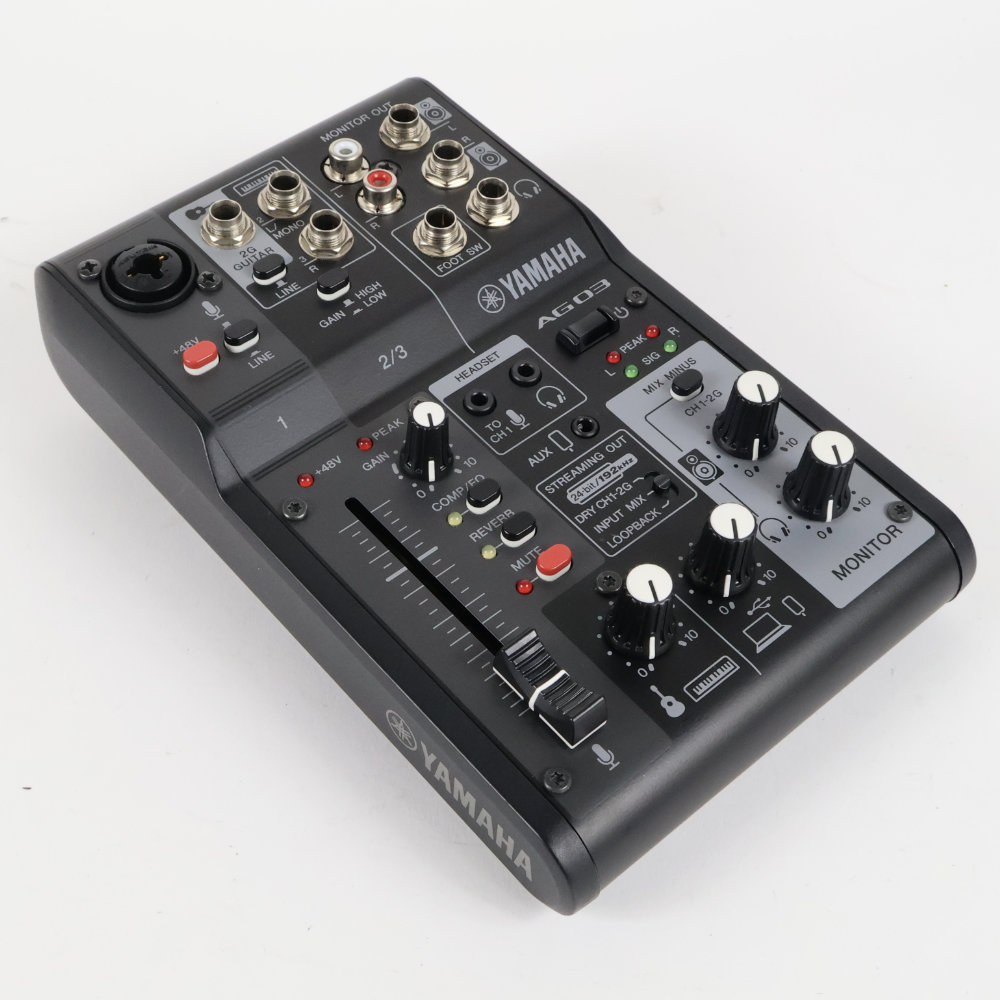 【中古】 ミキサー ヤマハ YAMAHA AG03 mk2 ライブストリーミングミキサー 全体