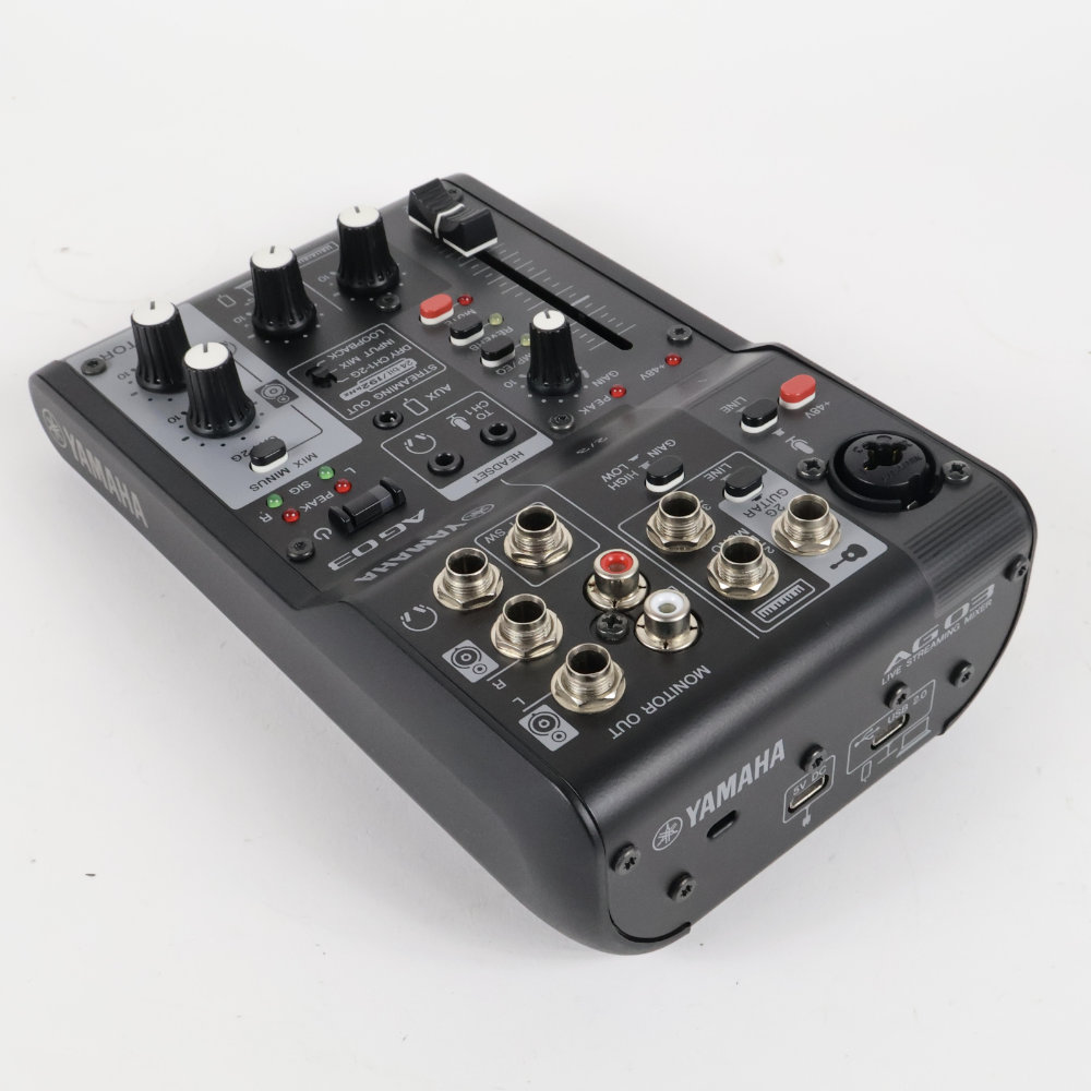 【中古】 ミキサー ヤマハ YAMAHA AG03 mk2 ライブストリーミングミキサー 全体
