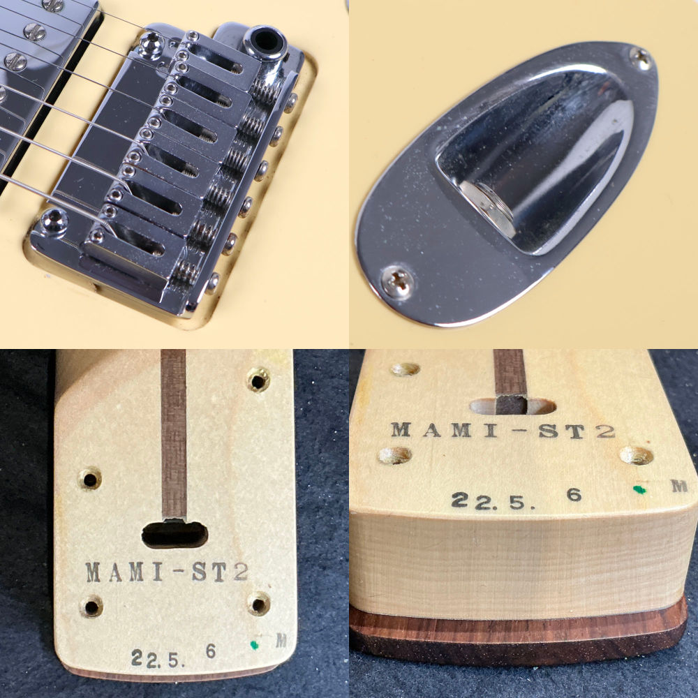 【中古】 エレキギター Fender Mami Stratocaster Omochi Rosewood Fingerboard Vintage White 2022年製 Scandal Mami Signature Model スキャンダル マミモデル ネック、ハードウエア