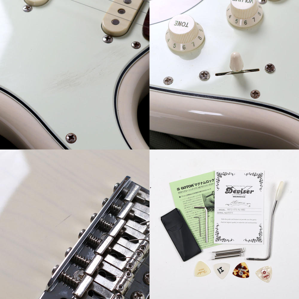 【中古】 エレキギター MOMOSE MST2-STD/NJ WBD モモセ STタイプ 3.38kg ライトアッシュボディー マダガスカルローズウッド指板 ホワイトブロンド 傷など