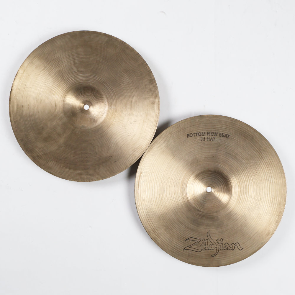 【中古】 ハイハットシンバル ジルジャン ZILDJIAN A Zildjian NEW BEAT HIHAT Pair 14インチ ペア 70s〜80s ビンテージシンバル 本体画像 裏 