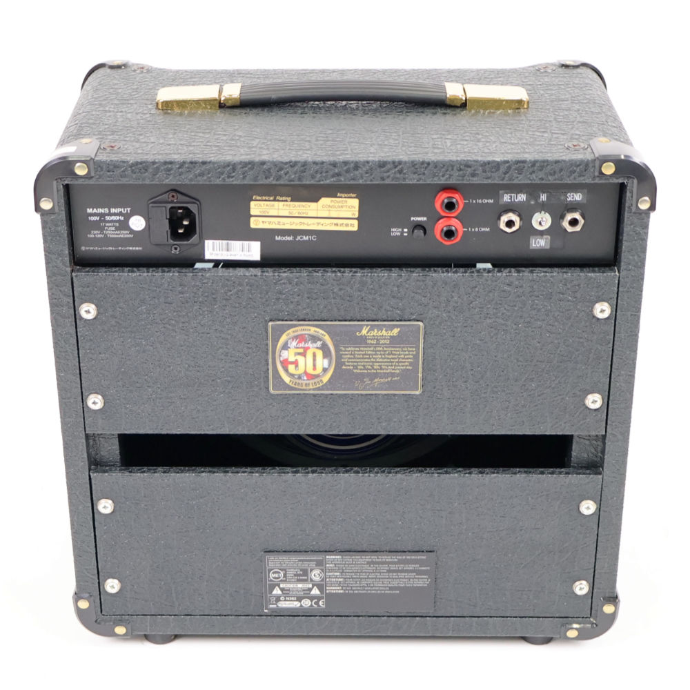 【中古】 ギターアンプ MARSHALL 50th Anniversary JCM1C COMBO 裏面