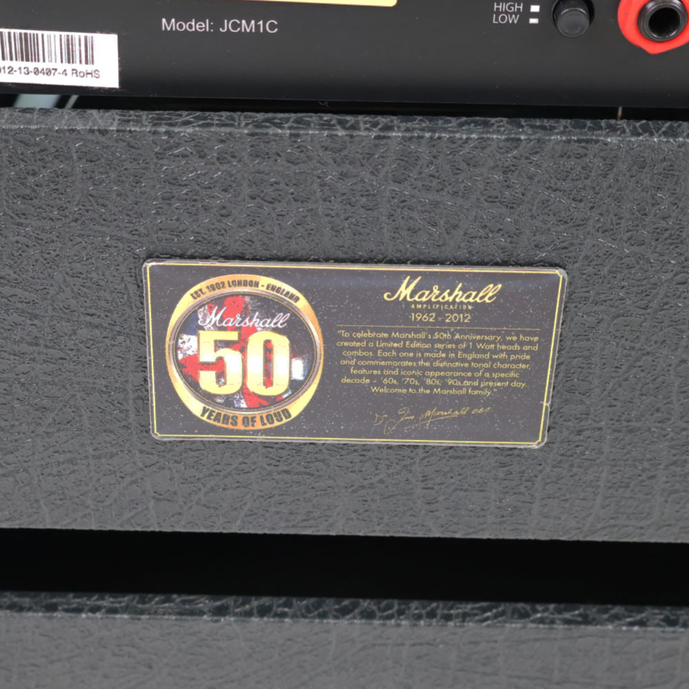 【中古】 ギターアンプ MARSHALL 50th Anniversary JCM1C COMBO ラベル