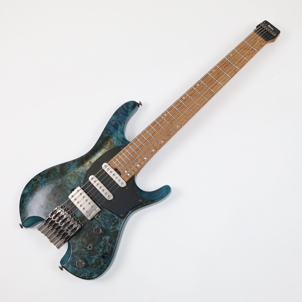 【中古】 IBANEZ アイバニーズ Q547PB-COL Q (QUEST) Series Headless Poplar Burl Top w/Pickguard 2024年製 7弦エレキギター ヘッドレス 詳細画像