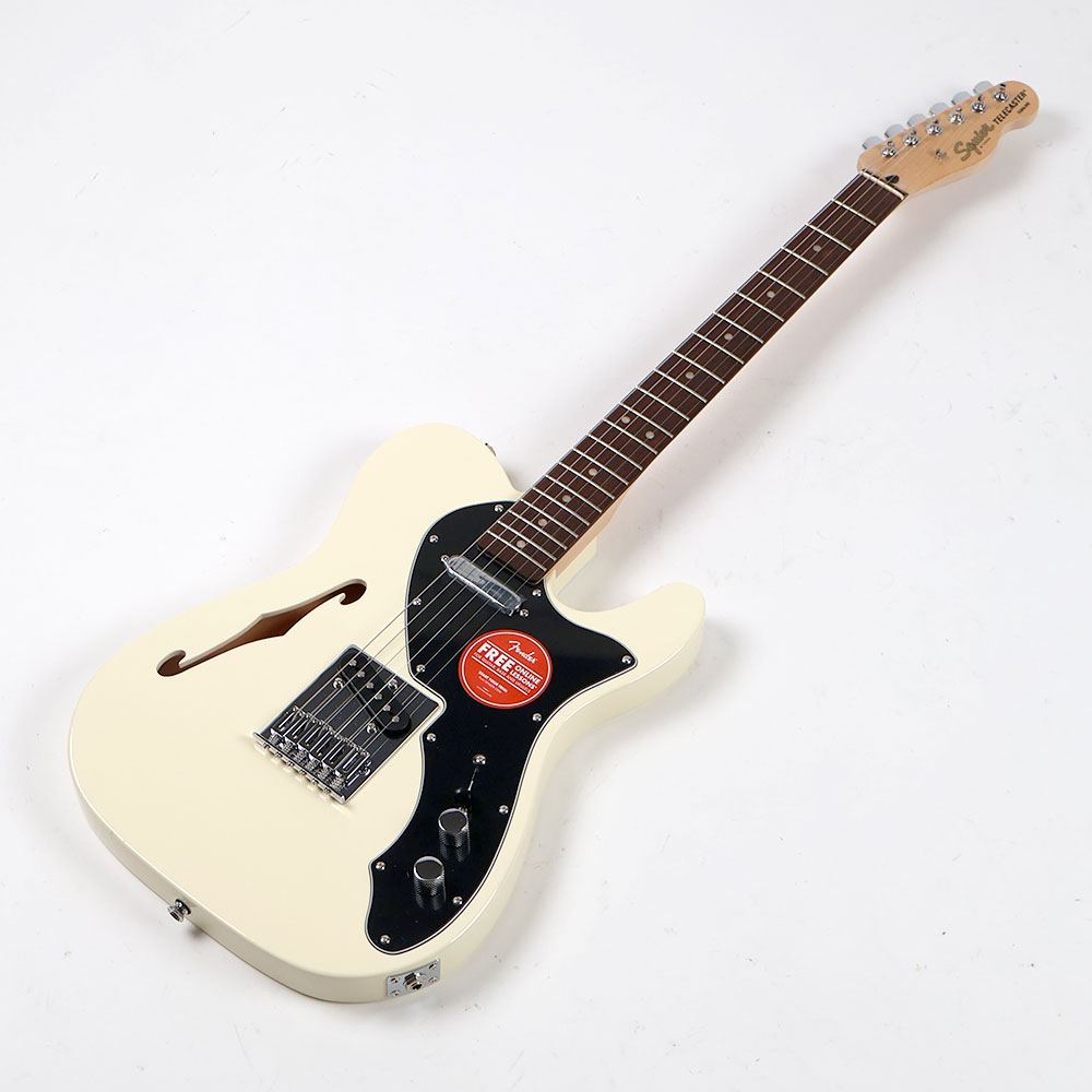 【訳あり】Squier スクワイヤー スクワイア Affinity Series Telecaster Thinline Laurel Fingerboard Black Pickguard Olympic White エレキギター アウトレット