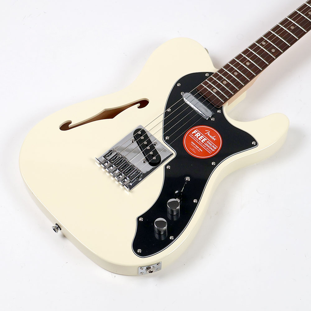 【訳あり】Squier スクワイヤー スクワイア Affinity Series Telecaster Thinline Laurel Fingerboard Black Pickguard Olympic White エレキギター アウトレット ボディ