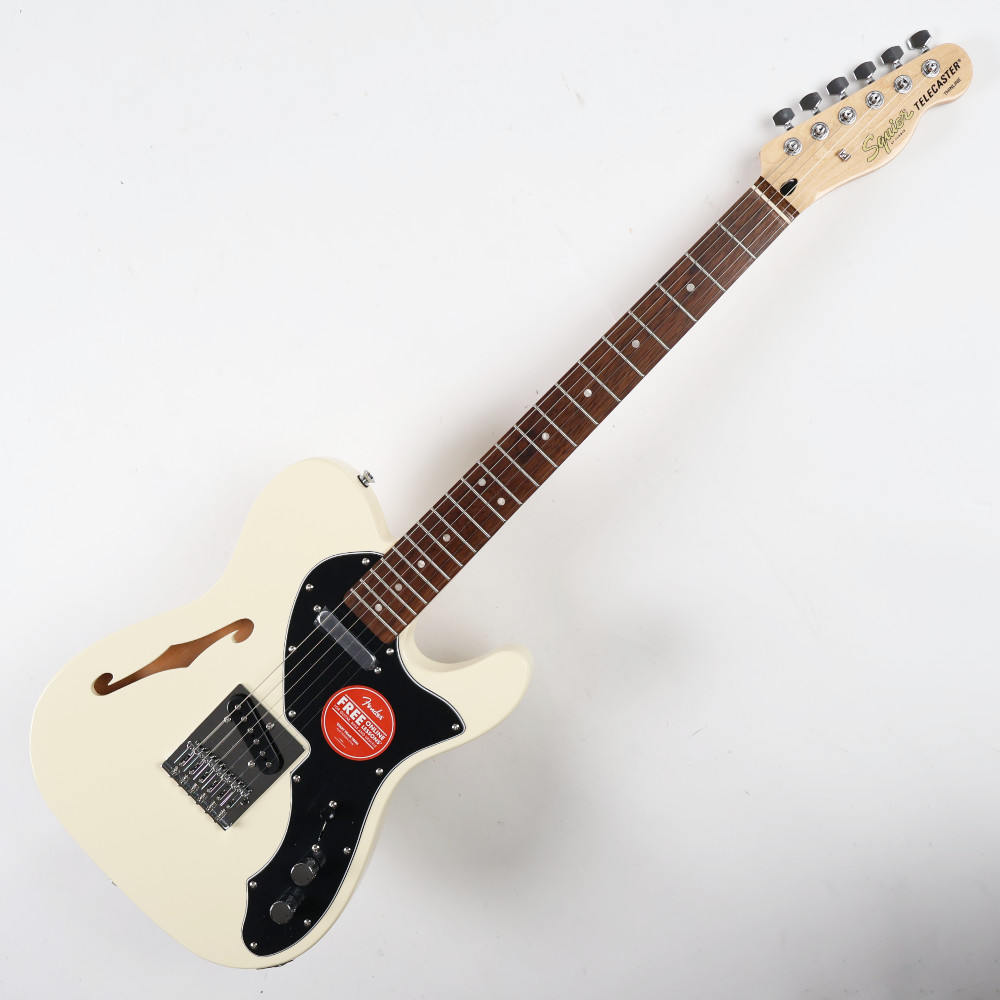 【訳あり】Squier スクワイヤー スクワイア Affinity Series Telecaster Thinline Laurel Fingerboard Black Pickguard Olympic White エレキギター アウトレット