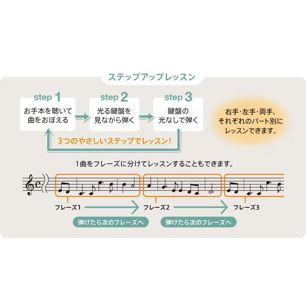 CASIO カシオ Casiotone LK-540BK 61鍵盤 光ナビゲーション カシオトーン キーボード 詳細画像