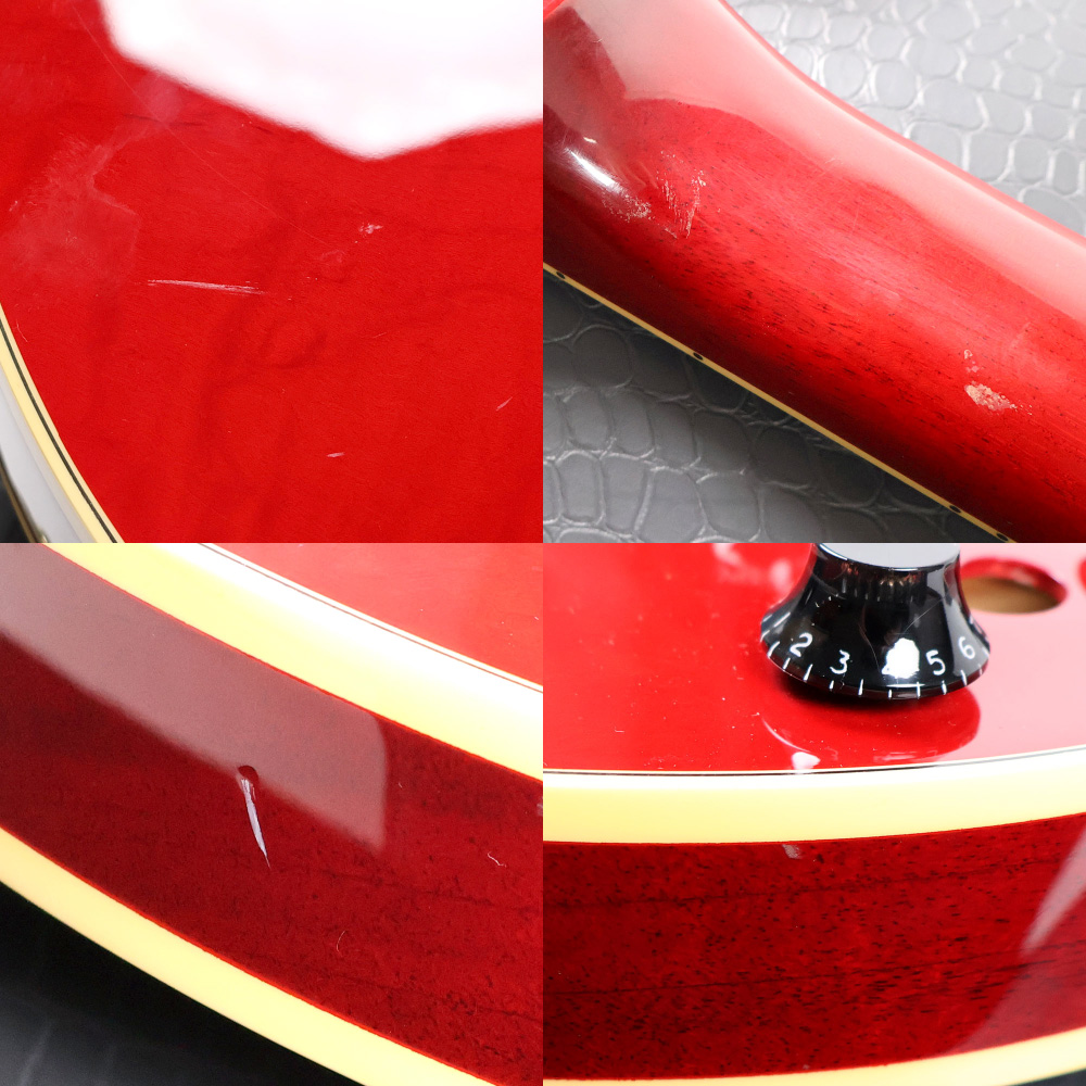 【中古】 エレキギター Fujigen Masterfield MSA-SP Cherry フジゲン マスターフィールド セミアコースティック P-90タイプピックアップ搭載 傷