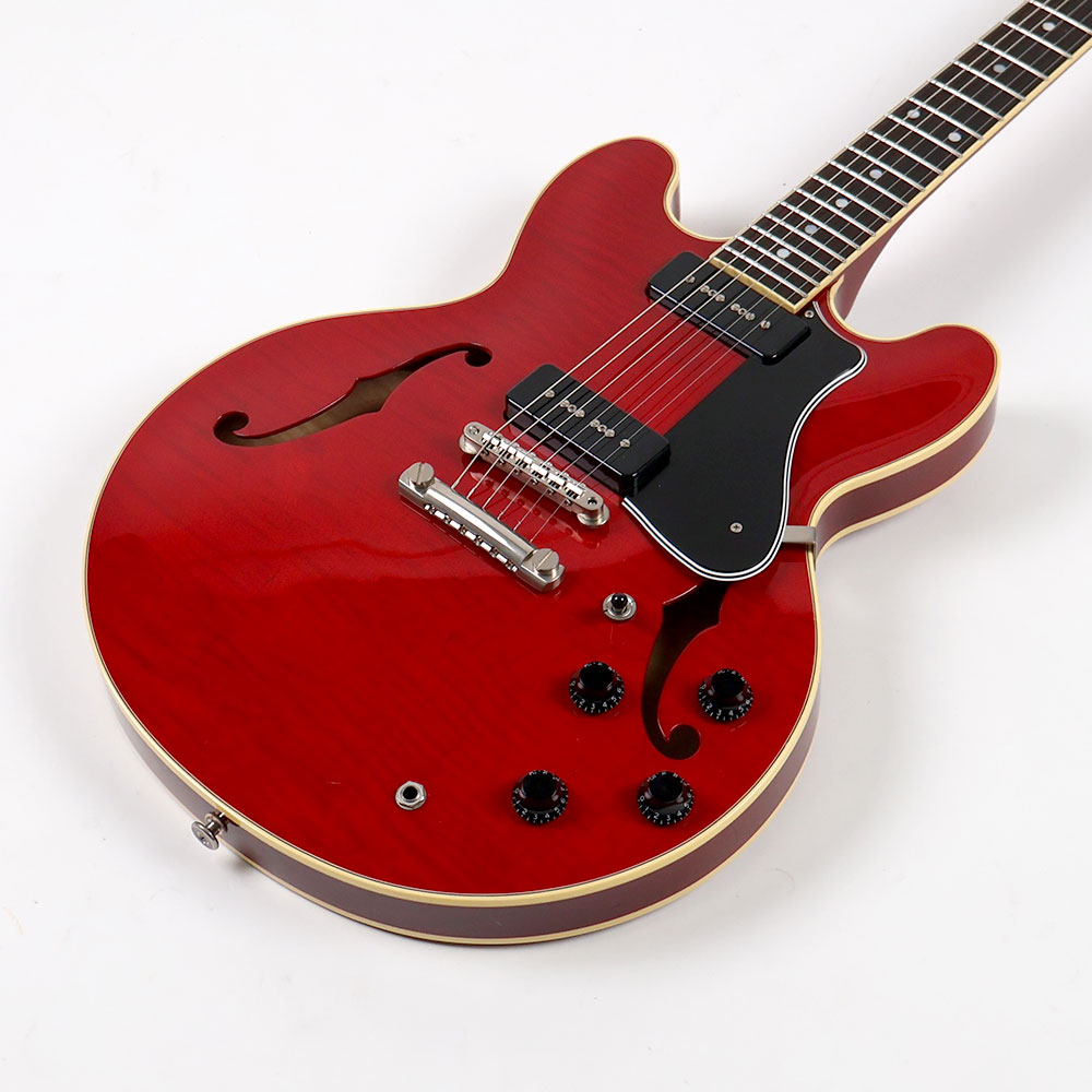 【中古】 エレキギター Fujigen Masterfield MSA-SP Cherry フジゲン マスターフィールド セミアコースティック P-90タイプピックアップ搭載 ボディ