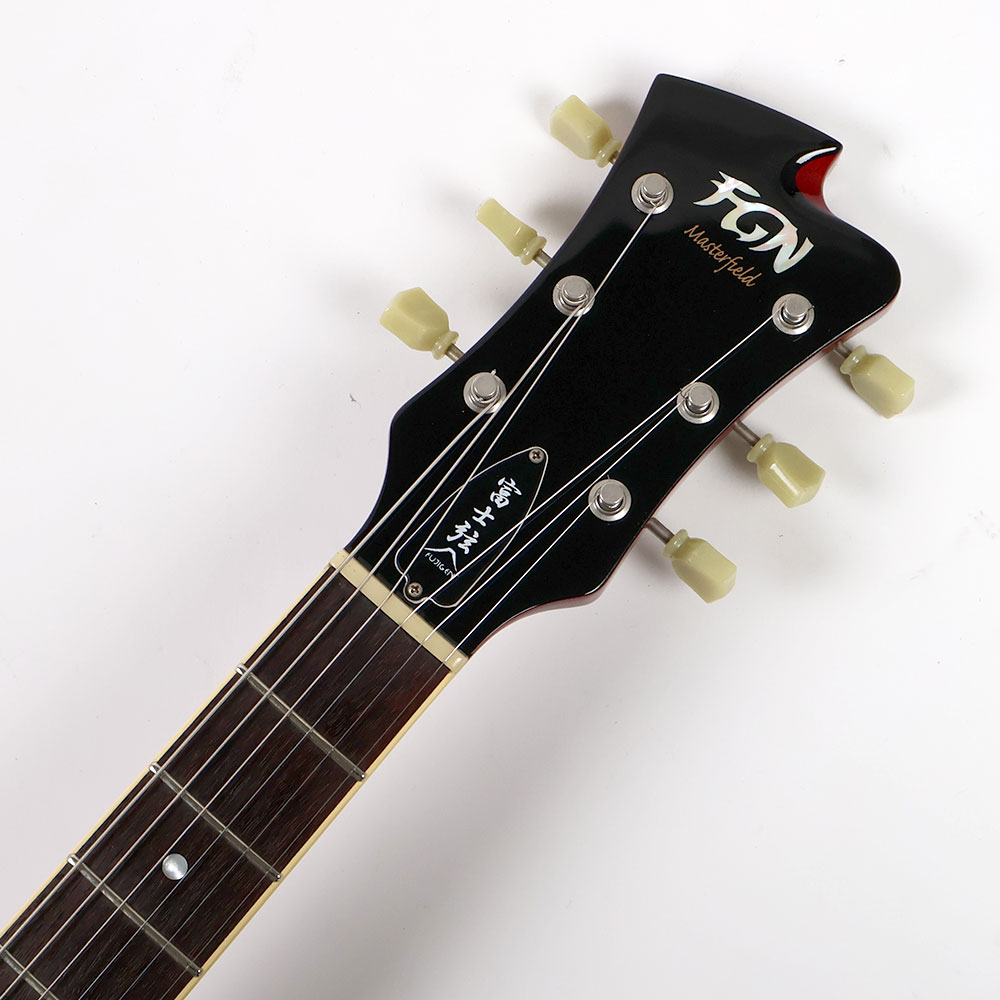 【中古】 エレキギター Fujigen Masterfield MSA-SP Cherry フジゲン マスターフィールド セミアコースティック P-90タイプピックアップ搭載 ヘッド