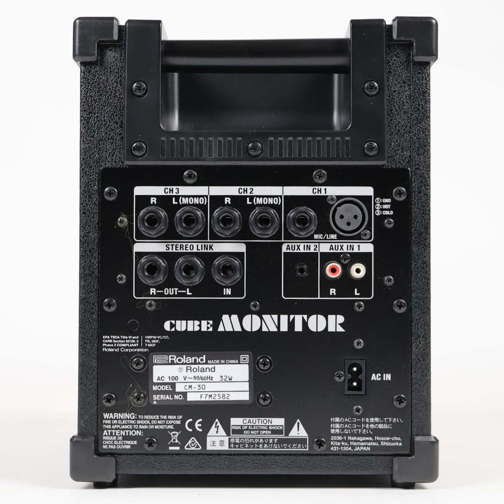 【中古】モニタースピーカー ROLAND ローランド CM-30 ポータブルミキシングモニター 本体画像 裏