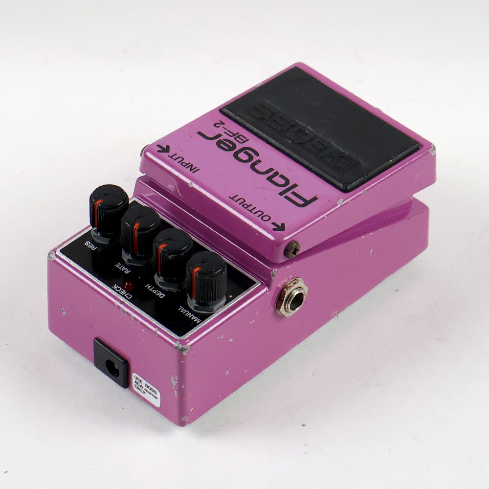 【中古】 フランジャー BOSS BF-2 Flanger Made in Japan Black Label ボス ギターエフェクター 全体