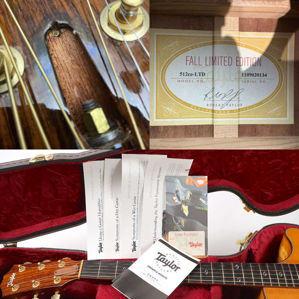 【中古】 アコースティックギター Taylor 512ce K Fall LTD 2010 2010年製 テイラー コア材バック&サイド Limited Edition ラベル、付属品