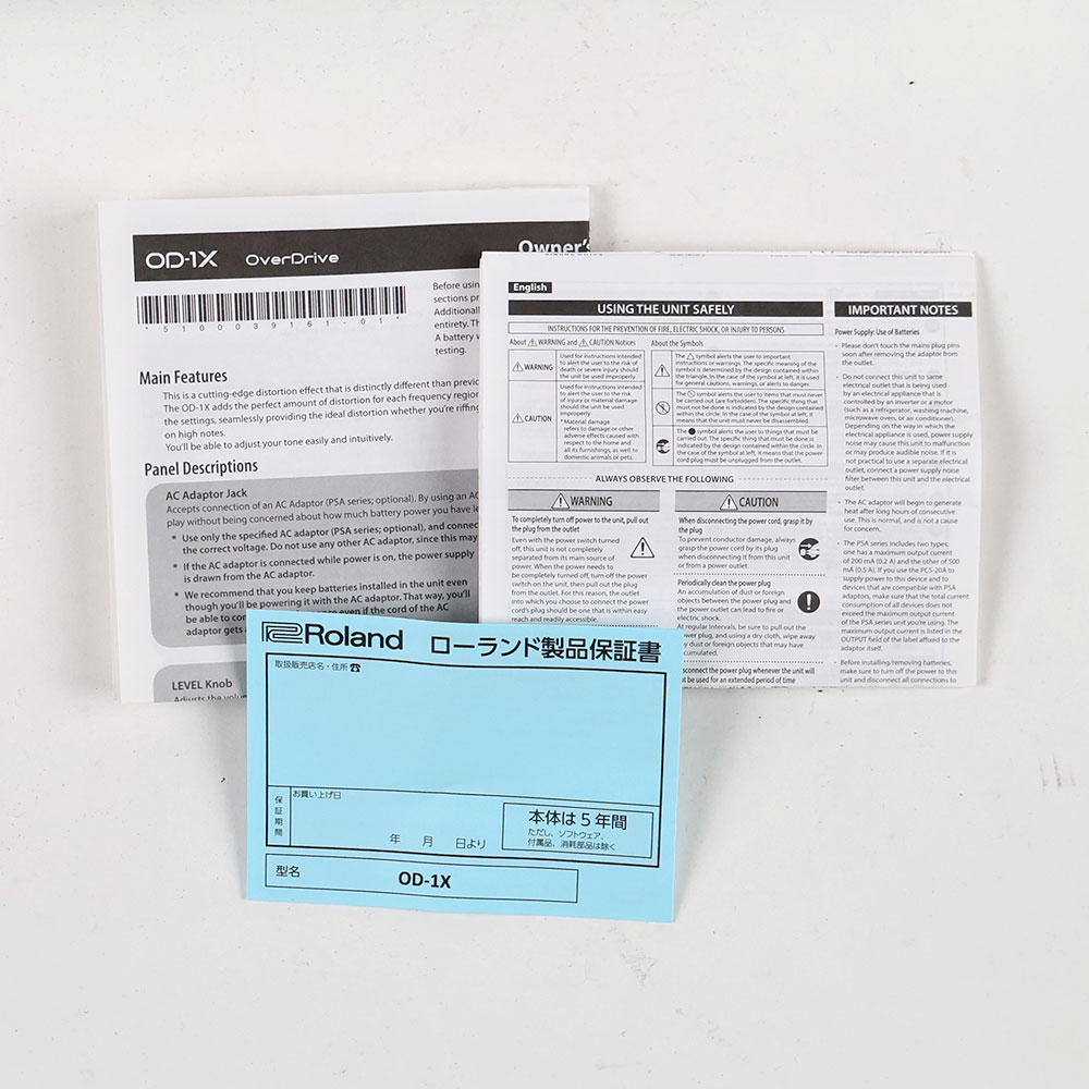 【中古】オーバードライブ エフェクター BOSS OD-1X Overdrive ギターエフェクター 付属品