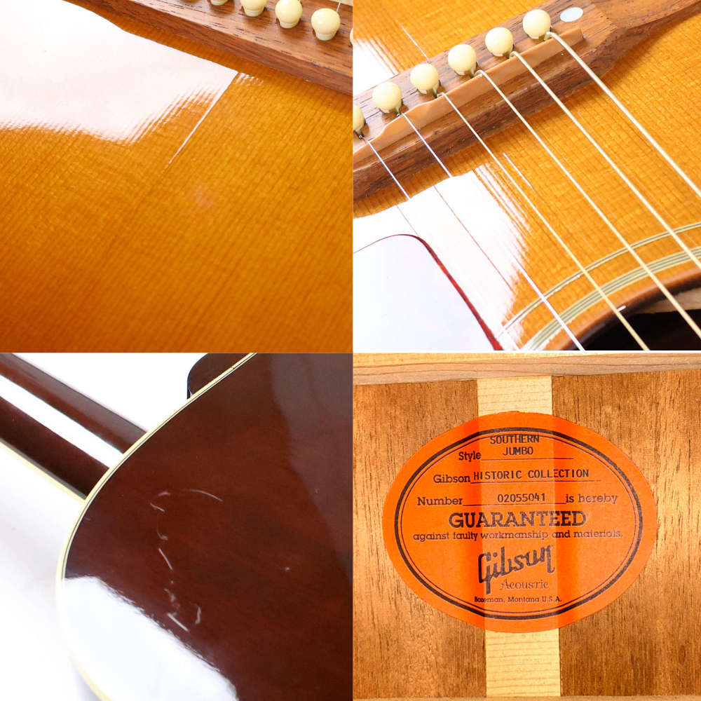 【中古】 アコースティックギター Gibson Histric Collection Southern Jumbo Vintage Sunburst 2005年製 ギブソン サザンジャンボ ボディ傷、ラベル