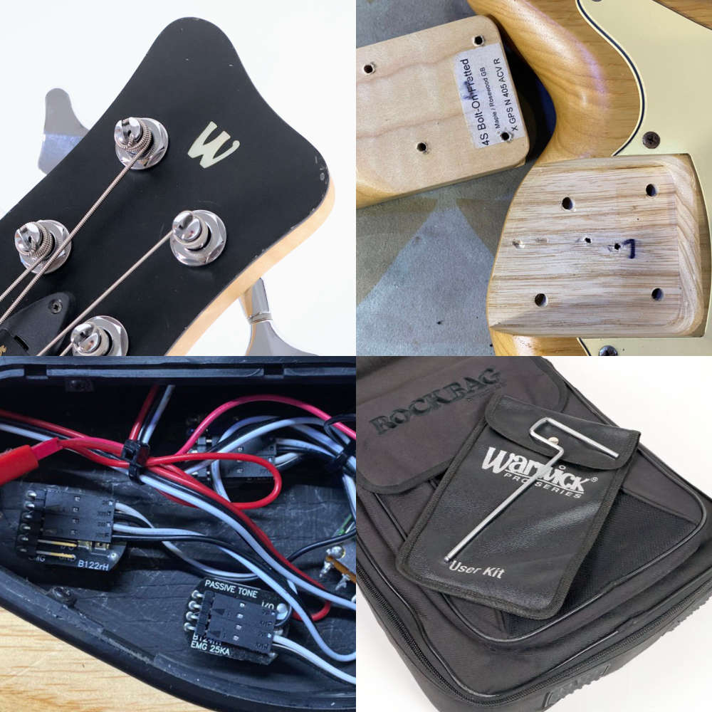 【中古】 WARWICK ワーウィック Streamer CV 4 Natural Satin Teambuilt Pro Series MOD. エレキベース ヘッド傷、ネック、基盤、付属品