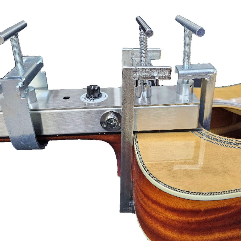 ARIA XA030 O-CALMP ギター用ネックヒーティングアイロン専用パーツ O型クランプ 使用例画像