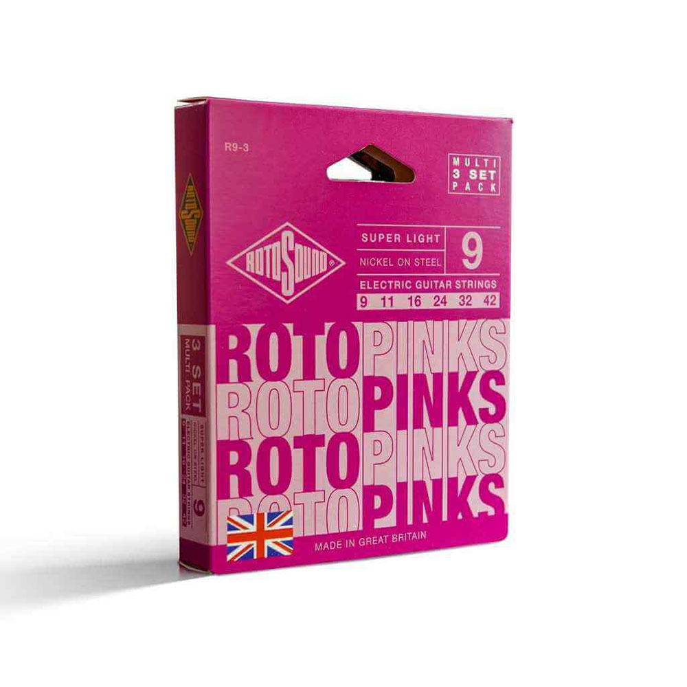 【3セットパック】 ROTOSOUND ロトサウンド Roto Pinks 3Set R9-3 9-42 エレキギター弦