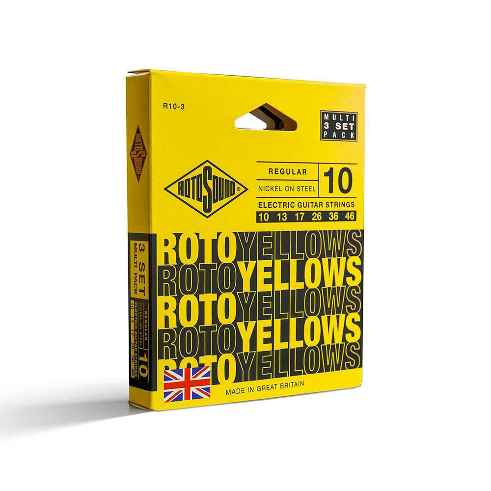 【3セットパック】 ROTOSOUND ロトサウンド Roto Yellows 3Set R10-3 10-46 エレキギター弦