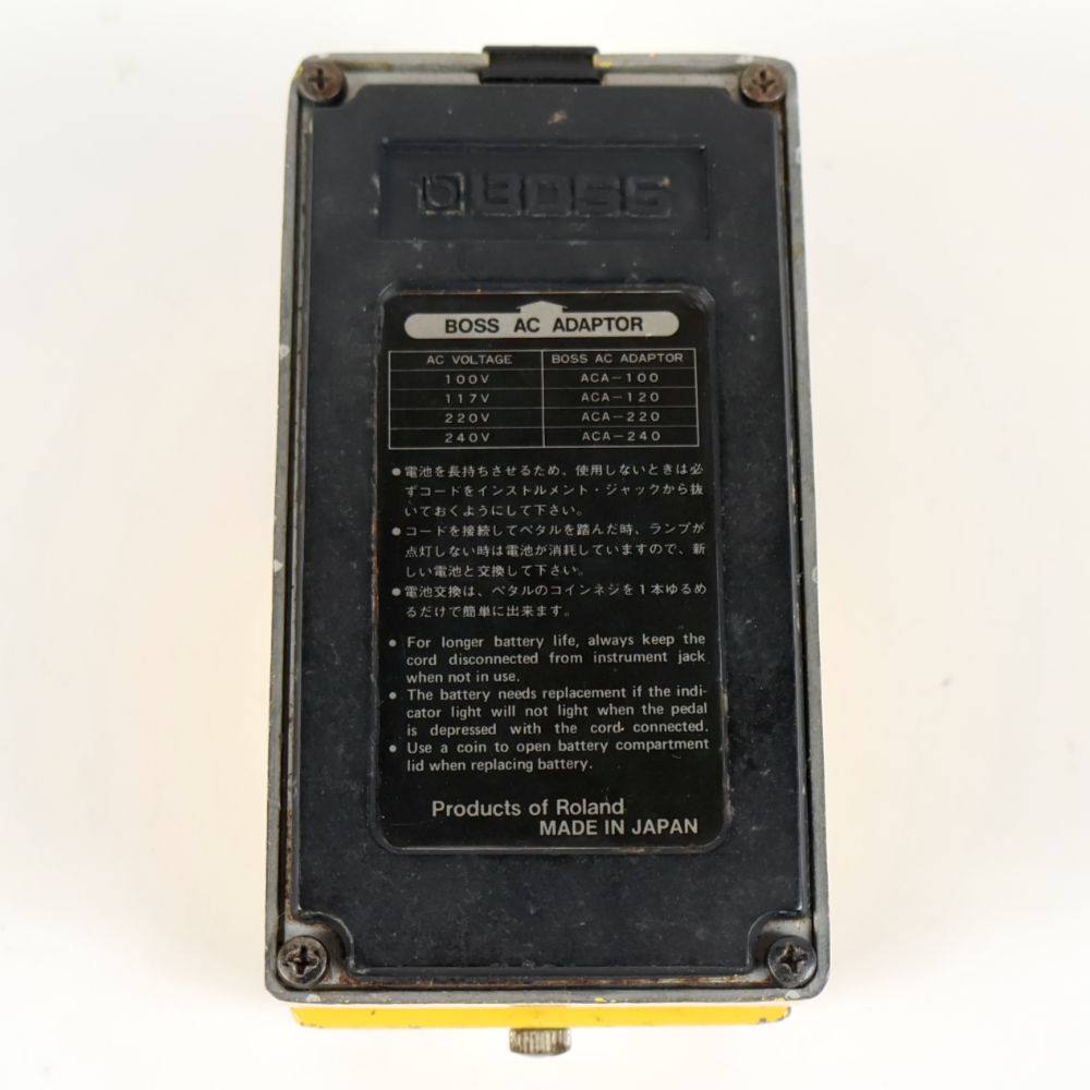 【中古】 オーバードライブ エフェクター BOSS OD-1 Over Drive Silver Screw 銀ネジ 1980年製 ギターエフェクター 裏面