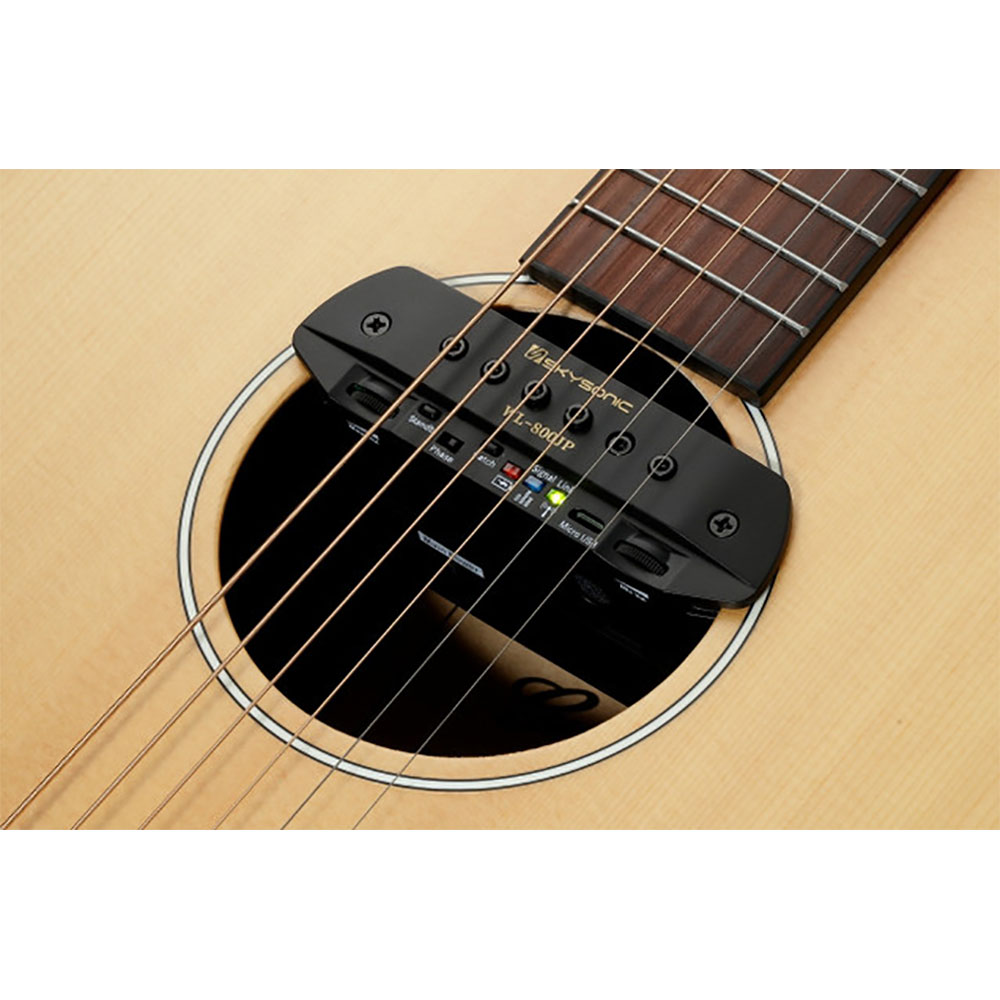 【訳あり】 SKYSONIC WL-800JP Wireless Soundhole Pickup アコースティックギター用ピックアップ ワイヤレスシステム アウトレット 装着イメージ