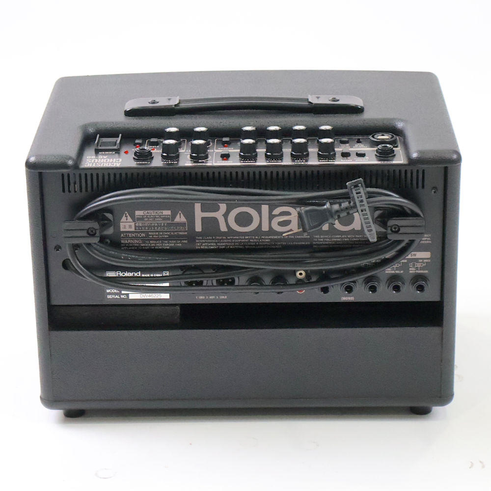 【中古】 アコギアンプ ローランド ROLAND AC-60 アコースティックギター用アンプ アコギアンプ 背面