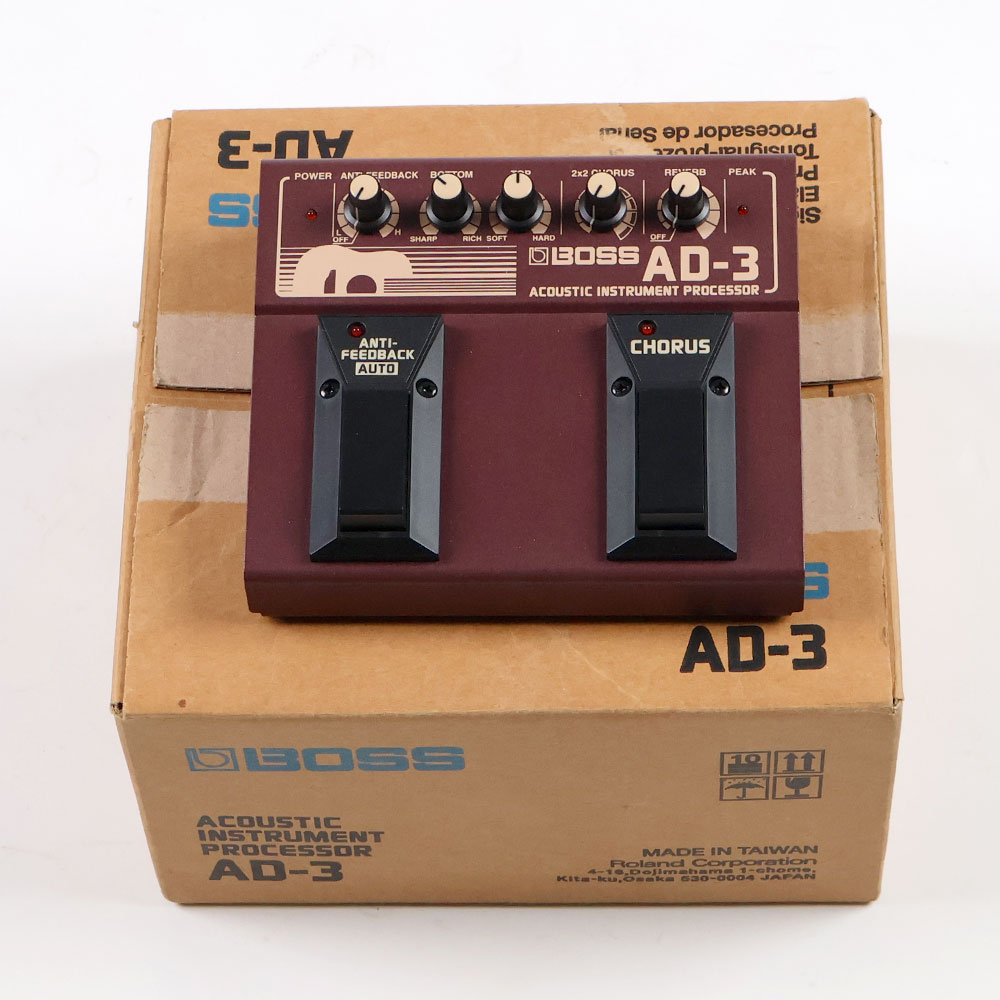 【中古】アコースティックプロセッサー BOSS AD-3 ACOUSTIC INSTRUMENT PROCESSOR ボス ギターエフェクター