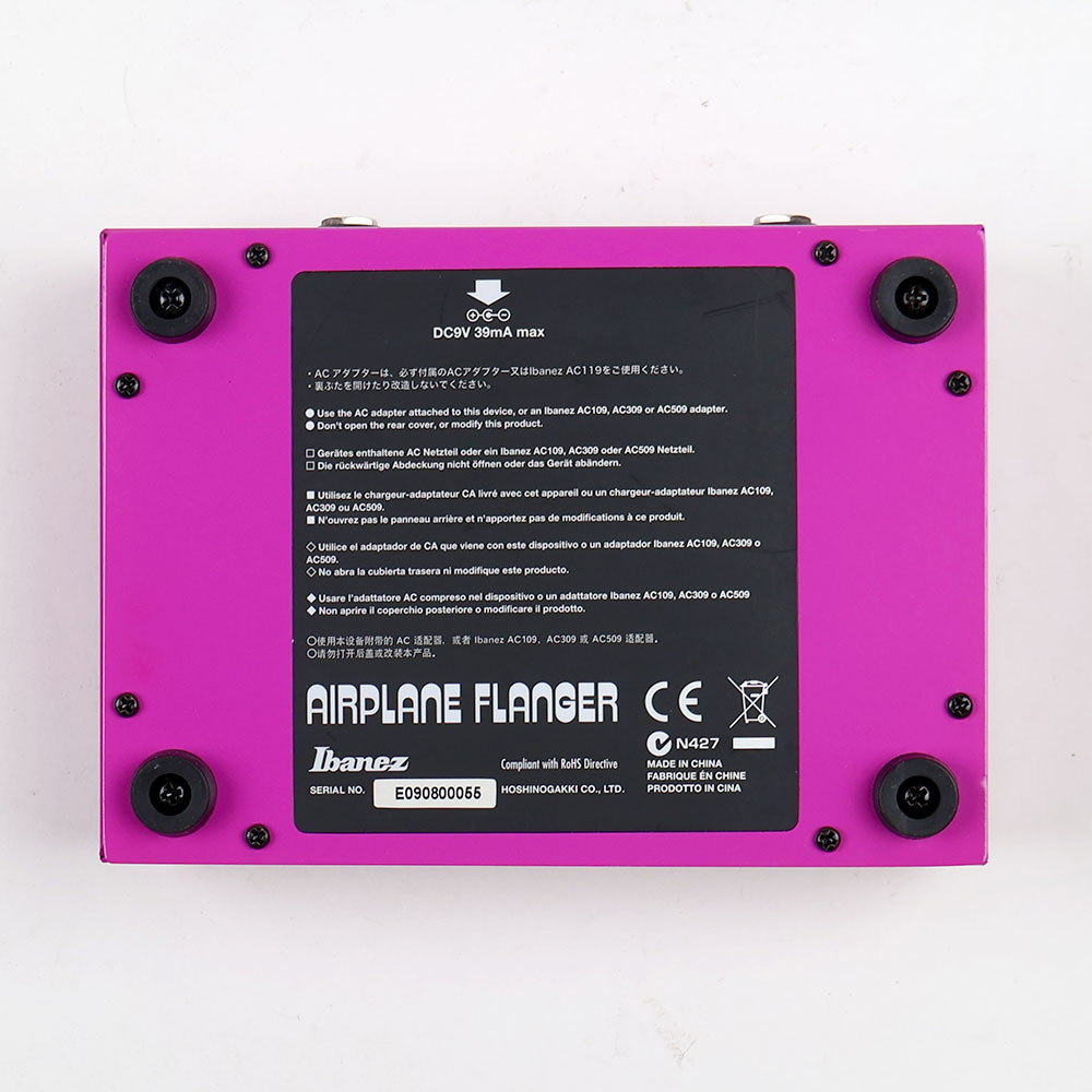 【中古】 フランジャー エフェクター IBANEZ AF2 Paul Gilbert Signature Airplane Flanger Guitar Effects Pedal 裏面
