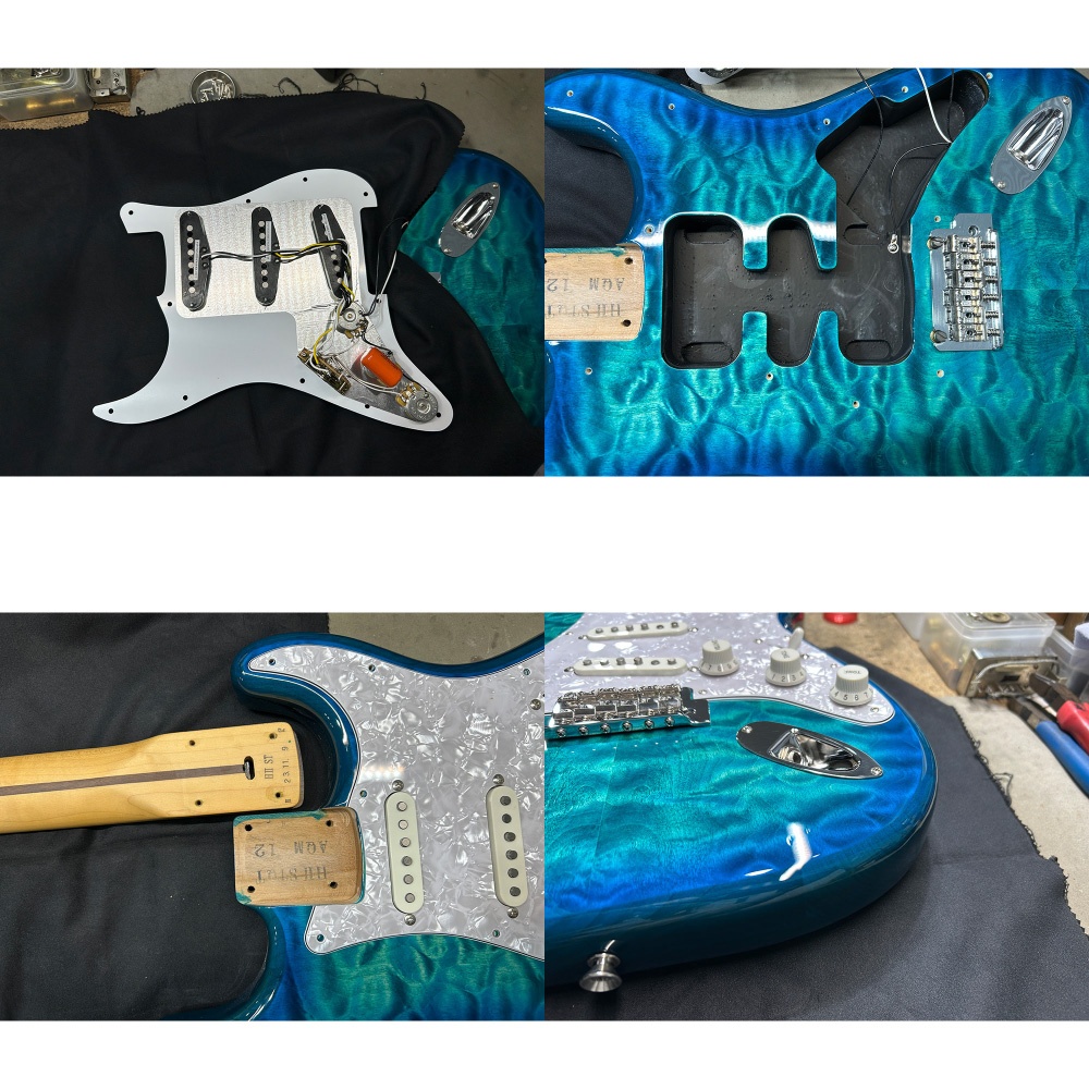 【中古】 Fender フェンダー 2024 COLLECTION MADE IN JAPAN HYBRID II STRATOCASTER AQM 2023年製 Quilt Maple Top ストラトキャスター エレキギター ピックアップ、ネックm打痕