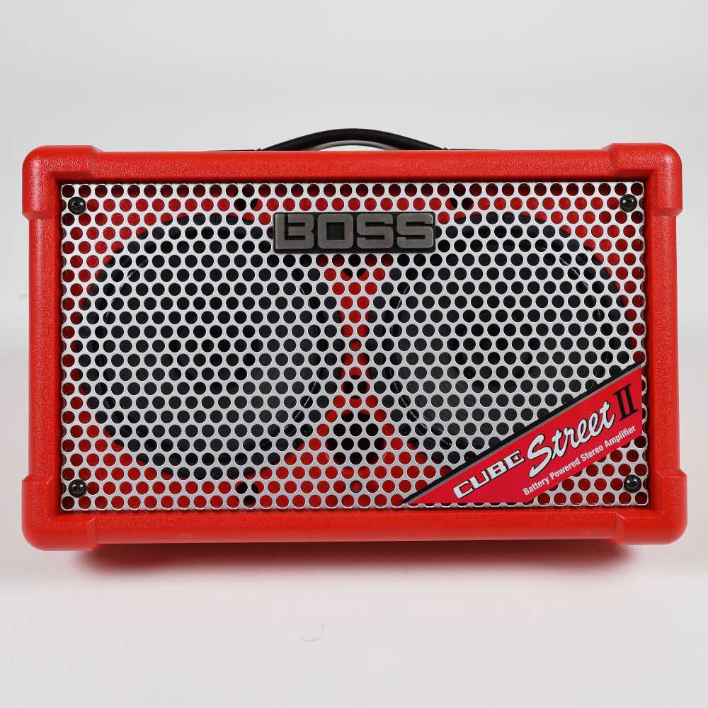【中古】 BOSS CUBE STREET II Red 乾電池駆動パフォーマンス用ステレオアンプ 小型ギターアンプ コンボ 本体画像