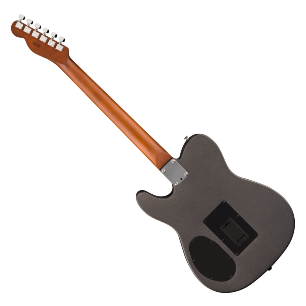 Fender フェンダー FSR Acoustasonic Standard Telecaster Charcoal Frost Metallic エレクトリックアコースティックギター バック画像