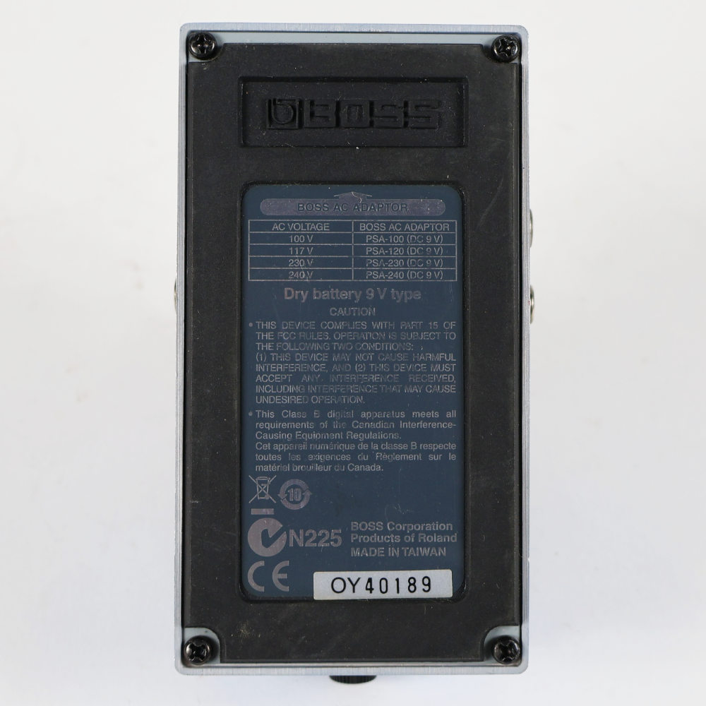 【中古】スーパーコーラス エフェクター BOSS CH-1 Super Chorus ギターエフェクター コーラス 本体画像 裏 