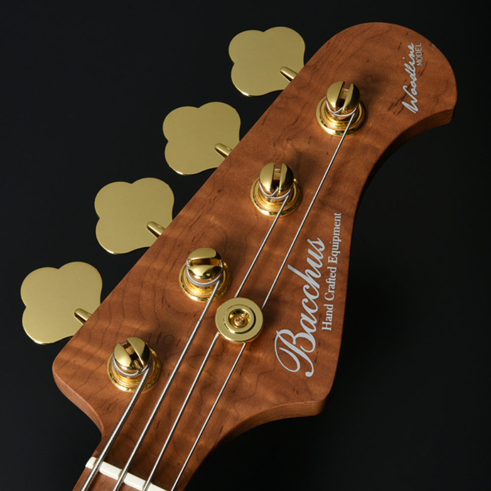 BACCHUS バッカス Global Series WL4-STD/RSM SSW GD エレキベース ゴールドハードウェア仕様 ヘッド部