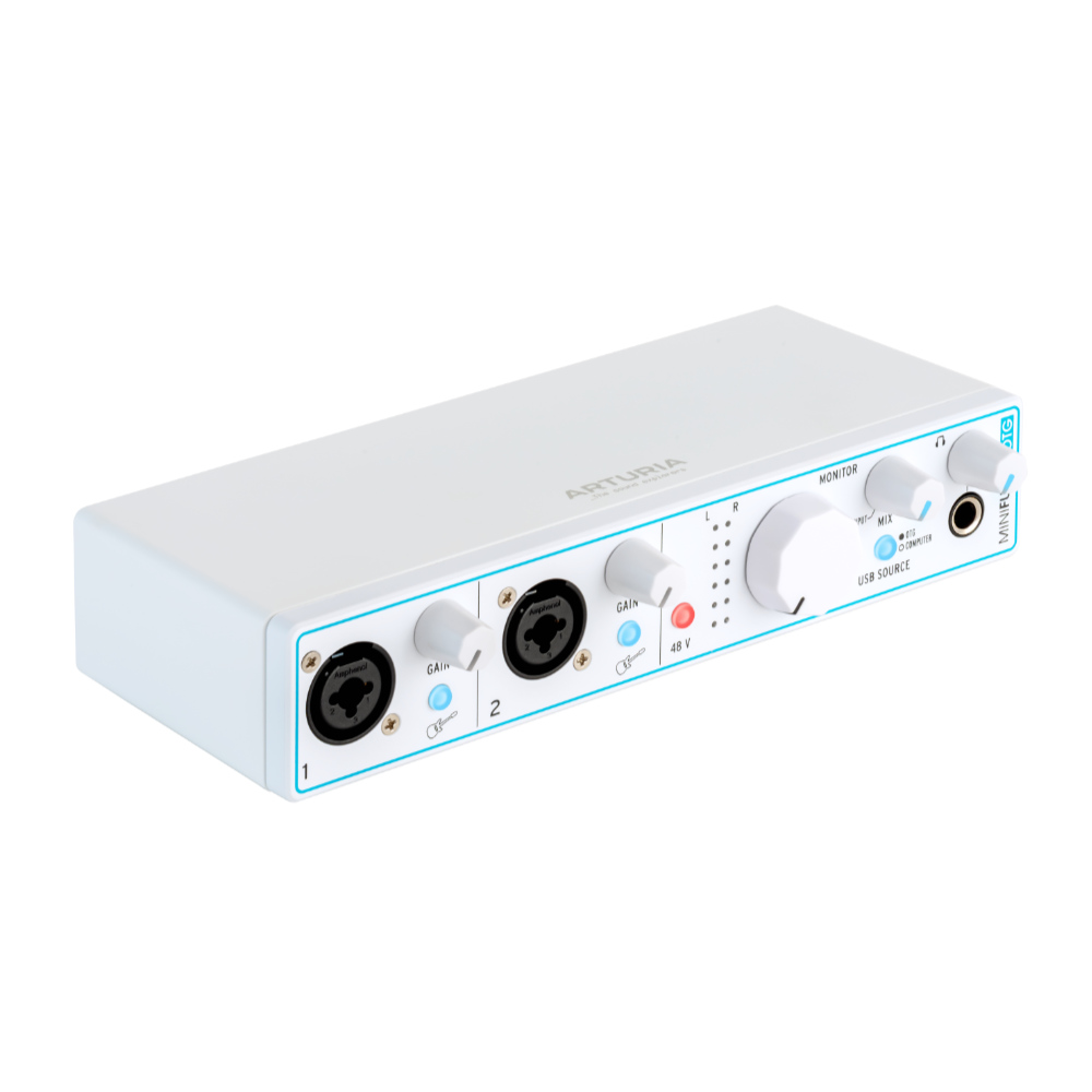 ARTURIA アートリア MINIFUSE 2 OTG オーディオインターフェイス ミニフューズ 左斜めアングル画像