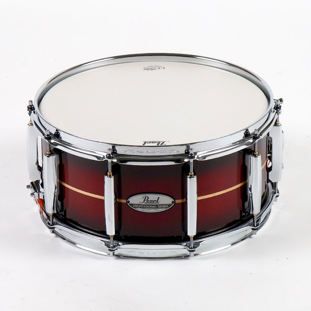 【訳あり】アウトレット Pearl パール PMX1465S/C #836 Red Burst Stripe PROFESSIONAL SERIES スネアドラム