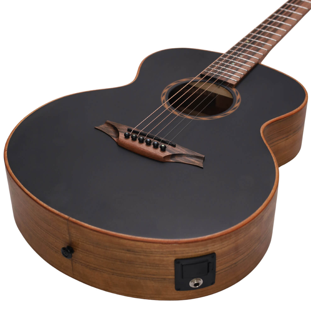 Bromo Guitars ブロモギターズ BAT8ME bk エレクトリックアコースティックギター アングル