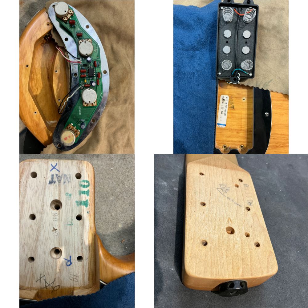 【中古】 エレキベース Music Man StingRay Natural Maple FingerBoard 2008年製 ミュージックマン スティングレイ 3バンドEQ搭載 詳細画像
