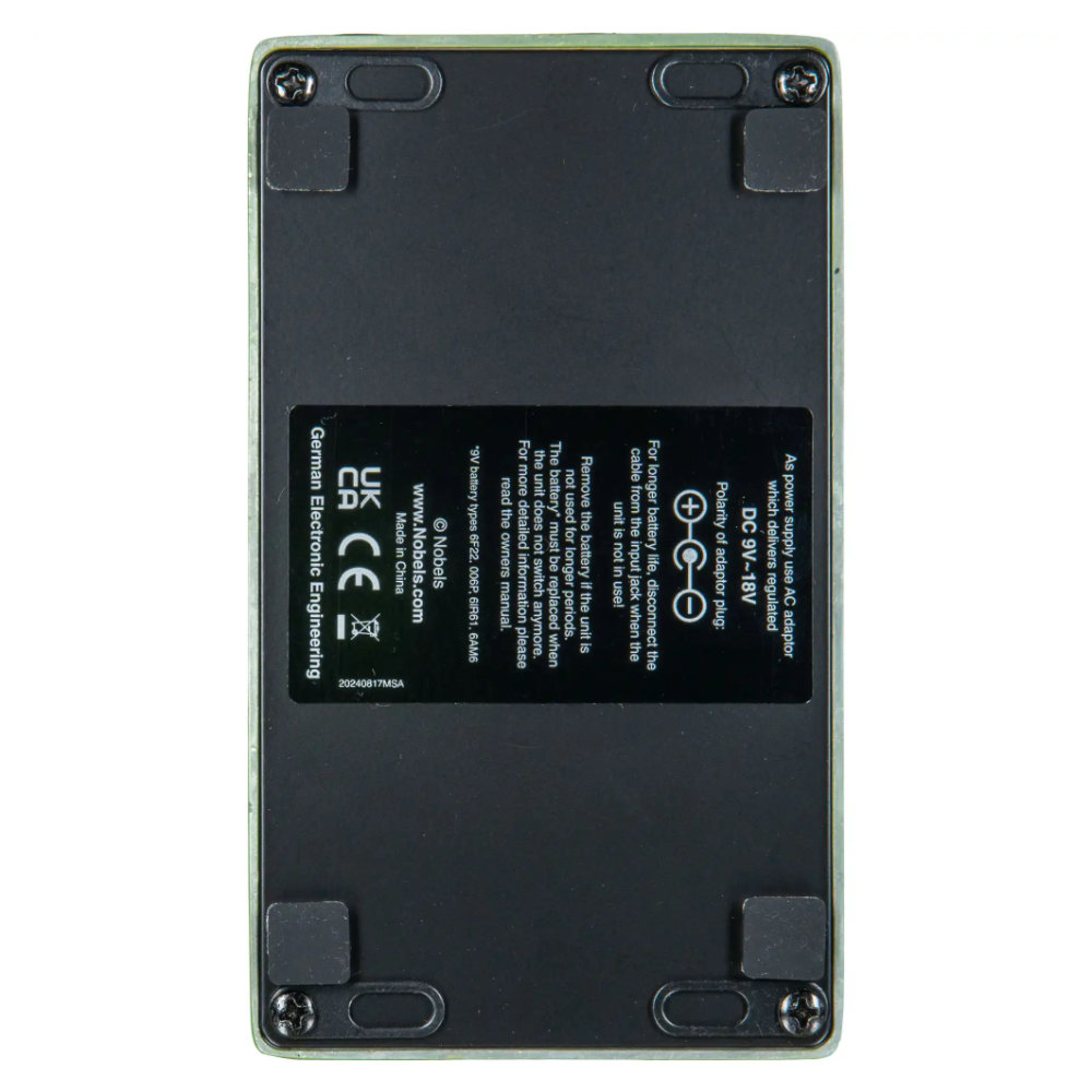 Nobels ノーベルズ ODR-1X オーバードライブ ギターエフェクター 本体画像 裏