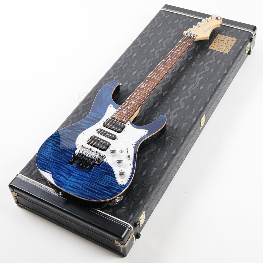 【中古】 エレキギター Freedom Custom Guitar Research HYDRA-FRT 24F 瑠璃(RRI) 2016年製 フリーダム ハイドラ フロイドローズタイプブリッジ
