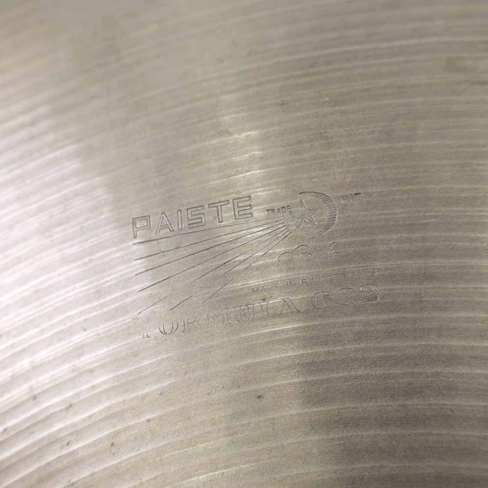 【中古】 ライドシンバル パイステ PAISTE Formula 602 MEDIUM RIDE 20インチ 1970s ビンテージシンバル アップ
