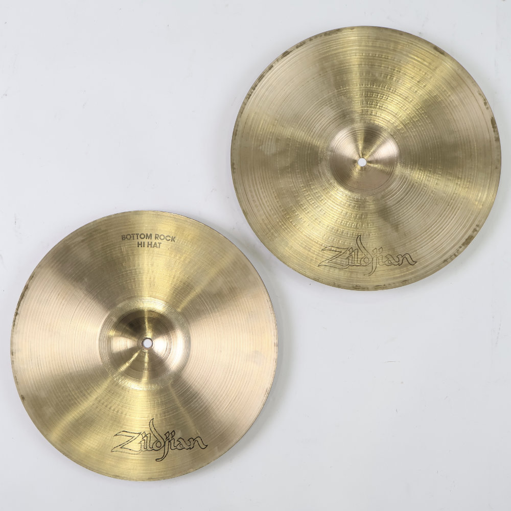 【中古】 ハイハットシンバル ジルジャン ZILDJIAN A Zildjian ROCK HI HAT 15インチ ペア 70s〜80s ビンテージシンバル 裏面