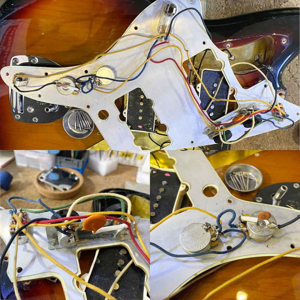 【中古】フェンダー ジャズマスター FENDER AMERICAN VINTAGE ’62 JAZZMASTER 3TS 2003年製 エレキギター 内部