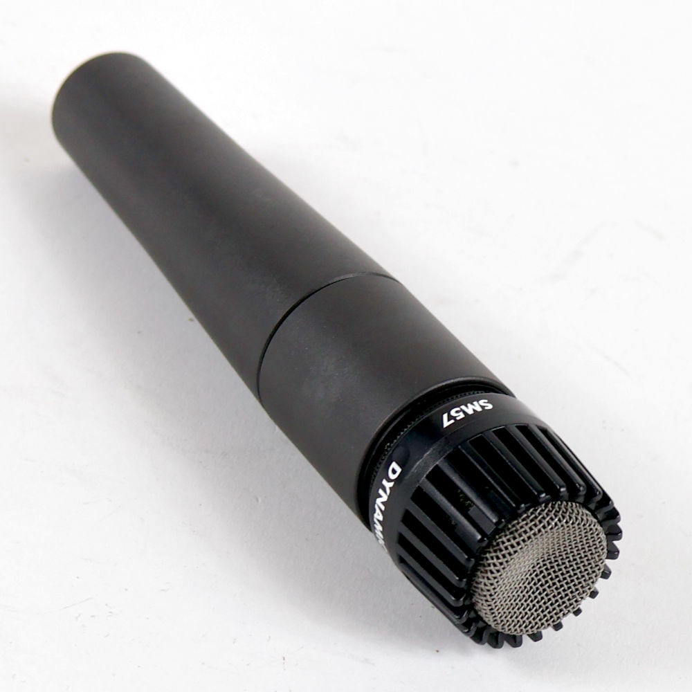 【中古】 マイク ダイナミックマイク 楽器用 SHURE SM57 シュアー 57 ゴーナナ シュア グリル側