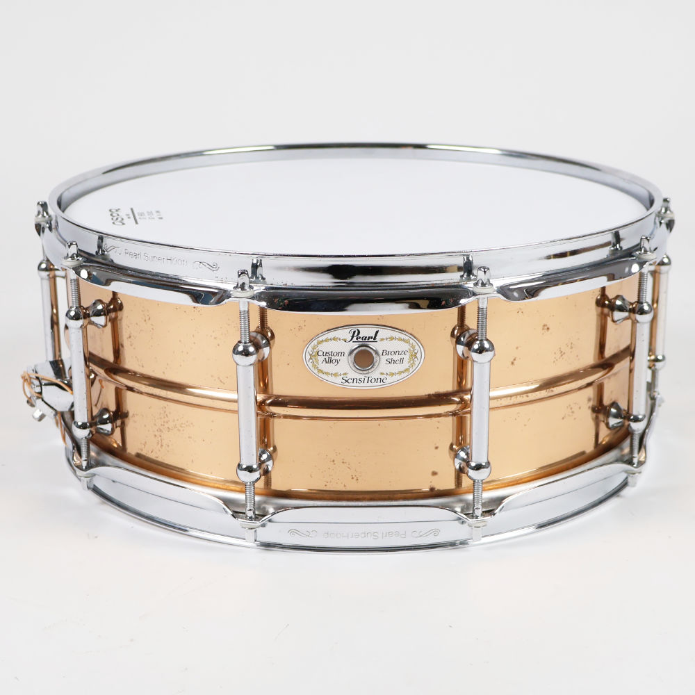 【中古】 スネアドラム パール Pearl SensiTone Bronze Custom Alloy 14x5 ブロンズシェル
