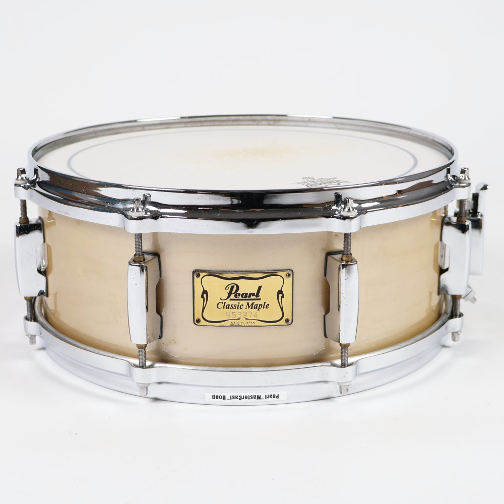 【中古】 スネアドラム パール Pearl Classic Maple 14x5.5 メイプルシェル MADE IN JAPAN