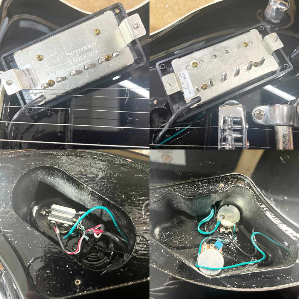 【中古】 エレキギター Washburn P4 Reissue with Bigsby Black 2013年製 Nuno Bettencourt ワッシュバーン 内部