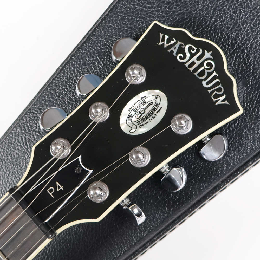 【中古】 エレキギター Washburn P4 Reissue with Bigsby Black 2013年製 Nuno Bettencourt ワッシュバーン ヘッド画像